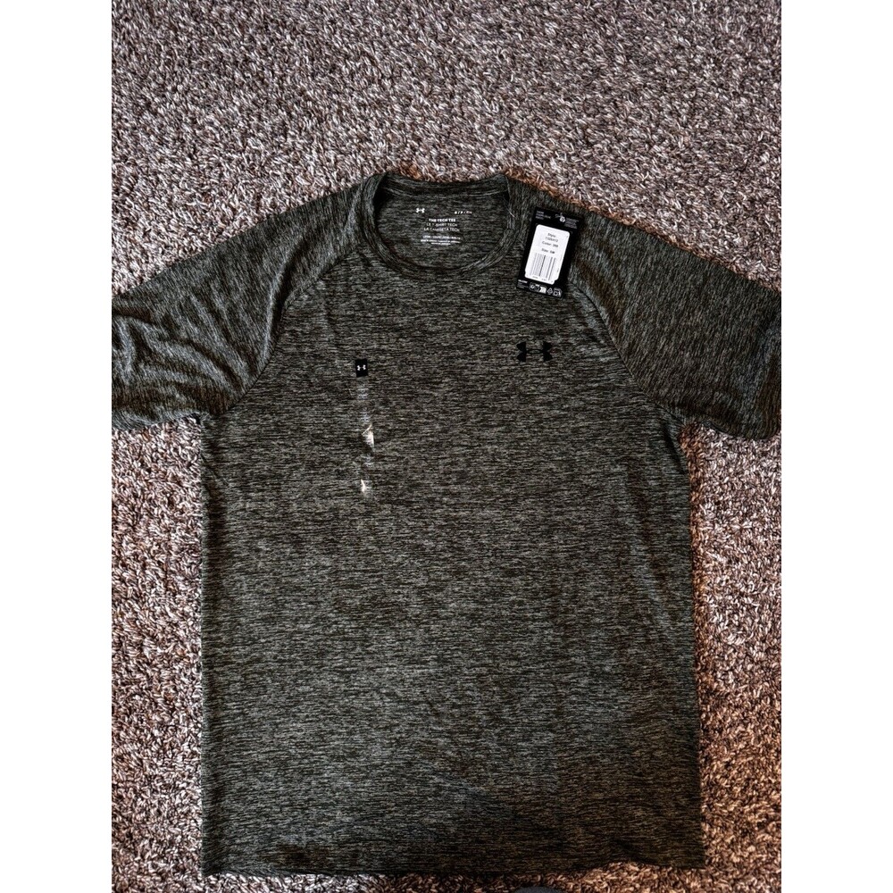Under Armour Men’s Tech Tee Shirt Small Green Heather Loose Fit NWT 1326413